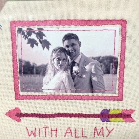 Dimensions Cathy Heck All My Heart Embroidery Kit 8"X8" Add Your Own Photo Gift - Picture 4 of 16